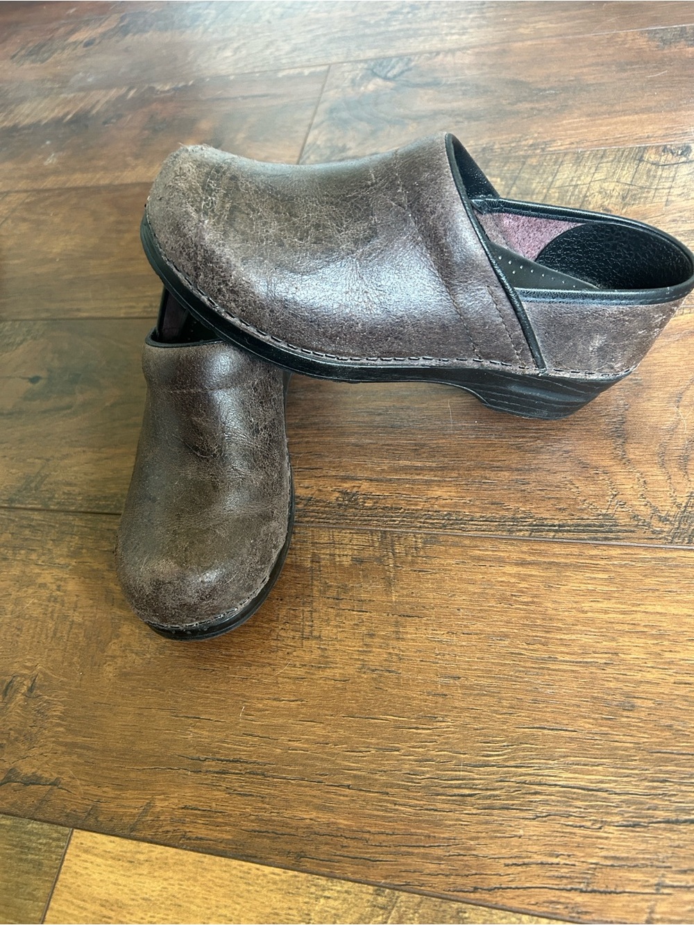 Sanita Leather Slip-On Clogs